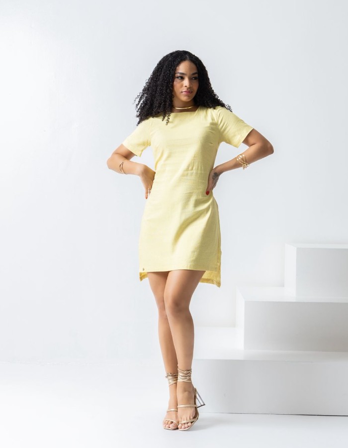 VESTIDO BÁSICO COM MANGA 