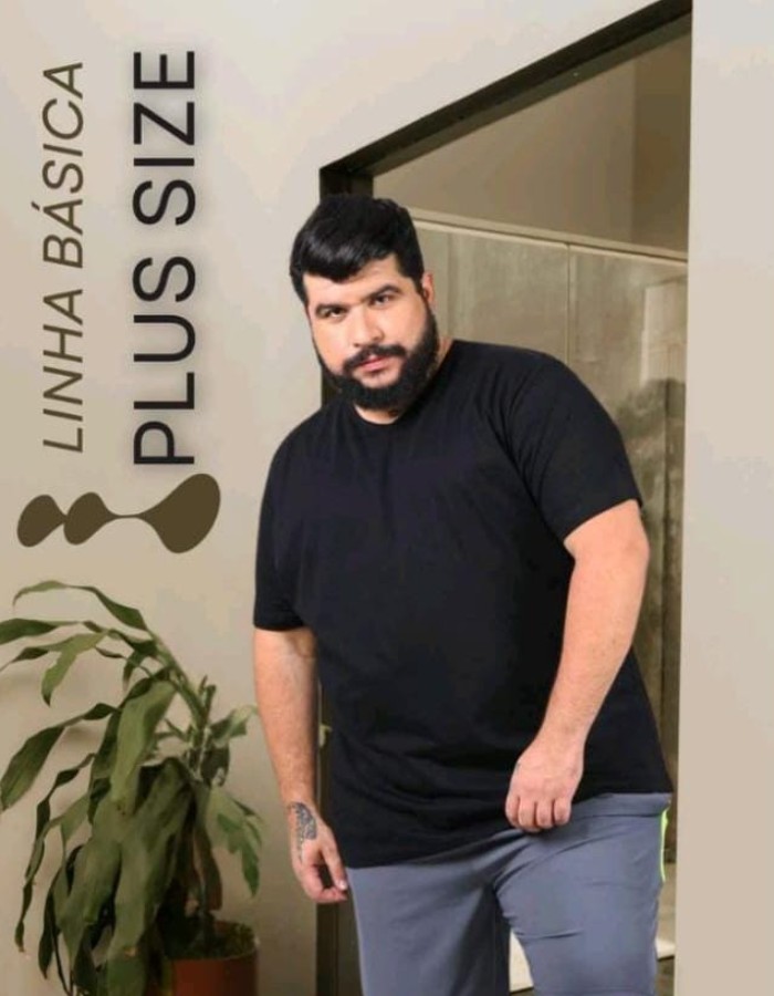 CAMISA BÁSICA PLUZ SIZE EM ALTO RELEVO
