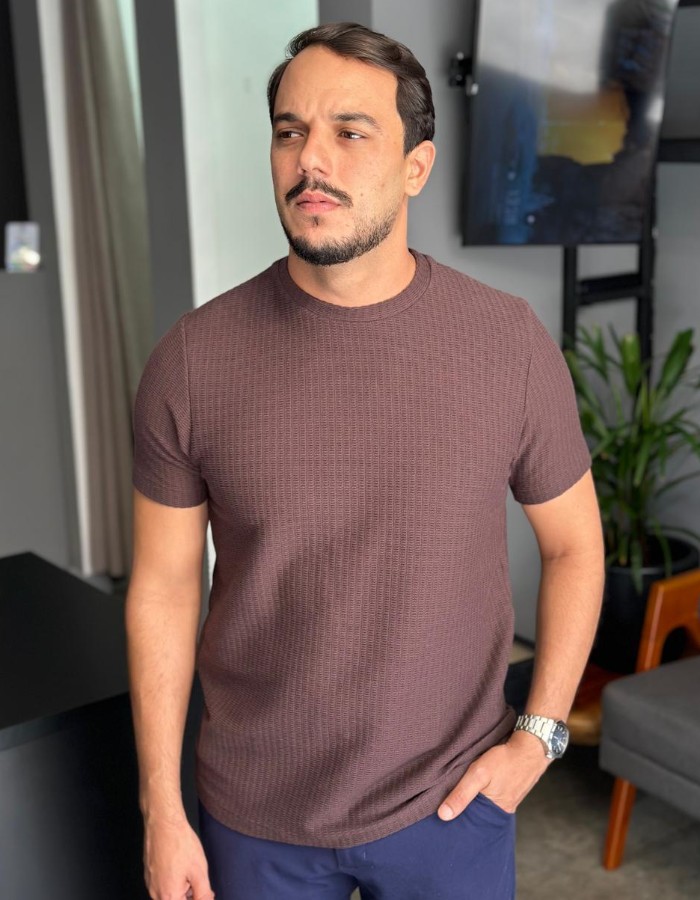 T SHIRT ATLAS MARROM