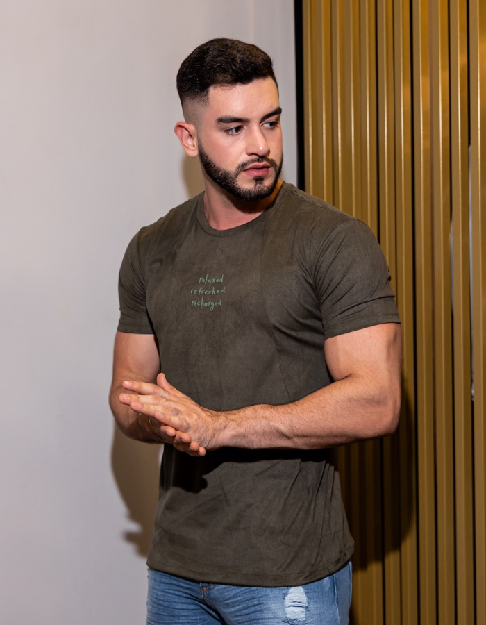 Camisa Suede Recortes ENERGY