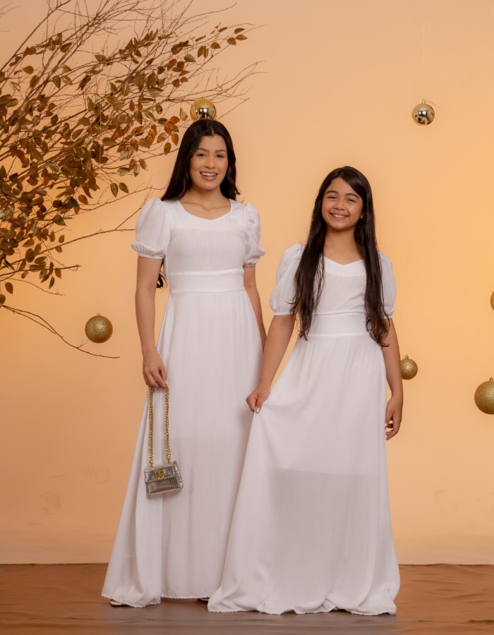 VESTIDO LONGO SAIA GODÊ( TEC. VISCOLINHO )