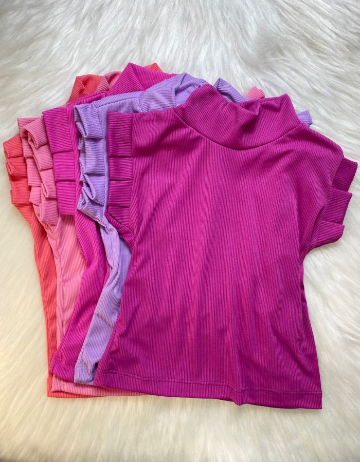 BLUSA GOLA ALTA CANELADINHA