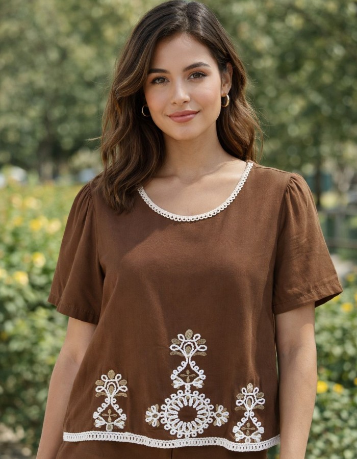 Blusa Gola Bordado