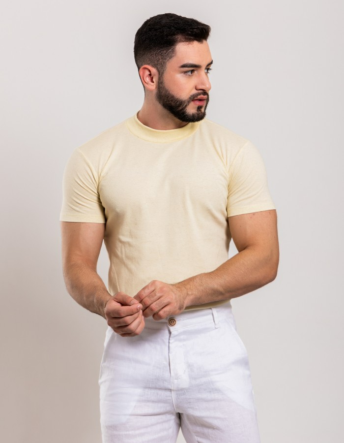 Camisa Básica Linho Texturizada 