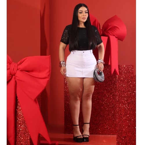 SHORT SAIA TRADICIONAL BRANCO