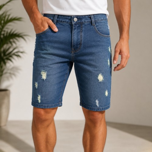 Bermuda jeans diferenciada 