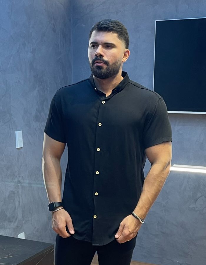 CAMISA LINHO GOLA PADRE