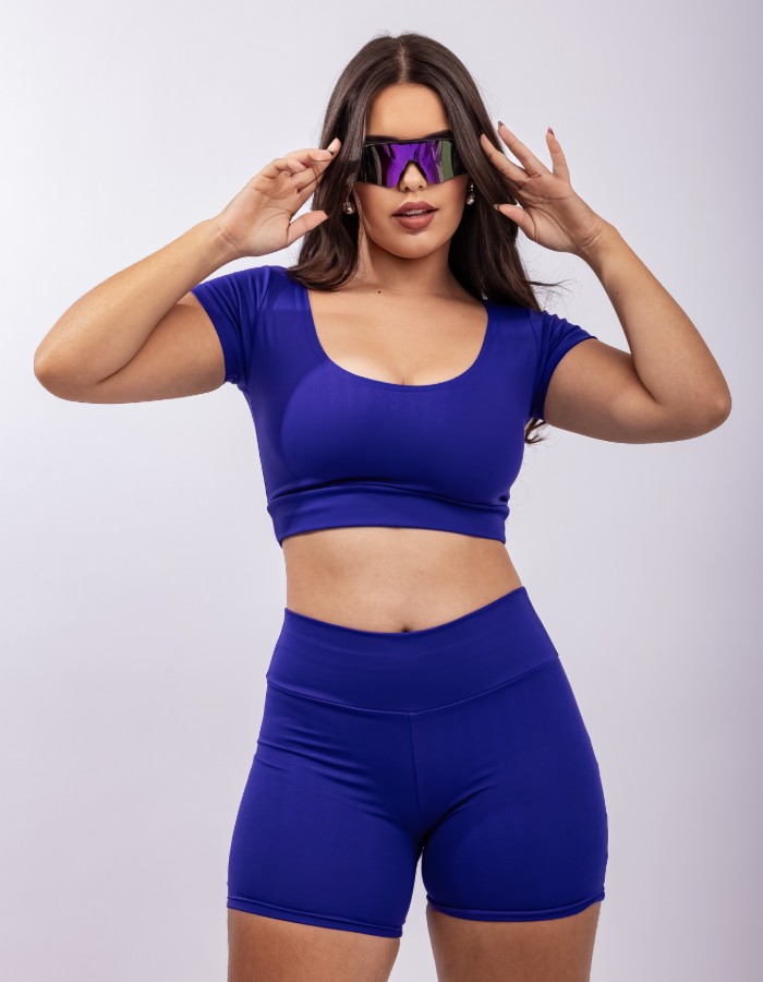 CONJUNTO SHORTINHO E BLUSINHA POLIAMIDA BLACKOUT