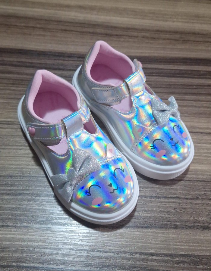 Sapatinho velcro gatinha encanto de criança