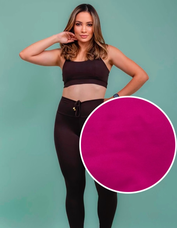 CONJ.CALÇA POLIAMIDA COM CADARÇO/ TOP CRUZADO 