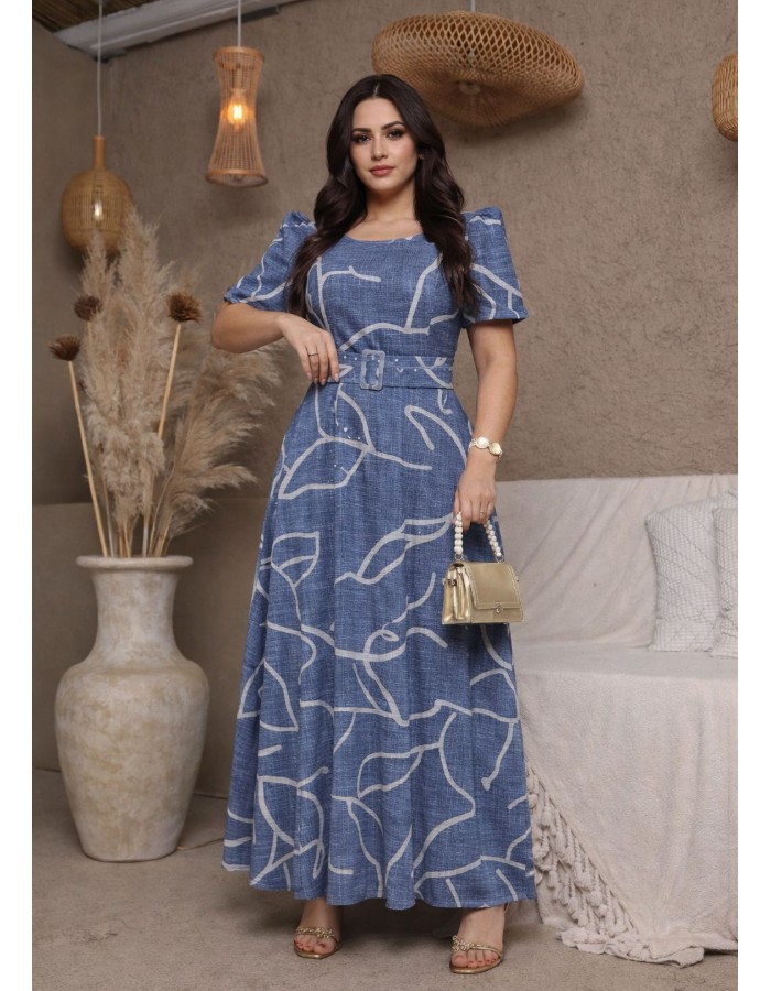 VESTIDO HELEN LONGO ESTAMPADO