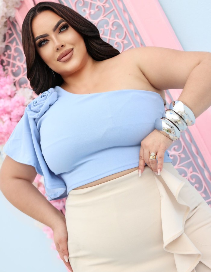 Cropped Ester c/ ombro só 