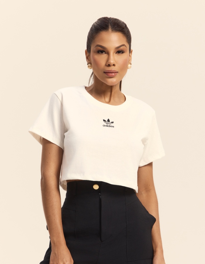 CROPPED ADIDAS ALGODÃO 