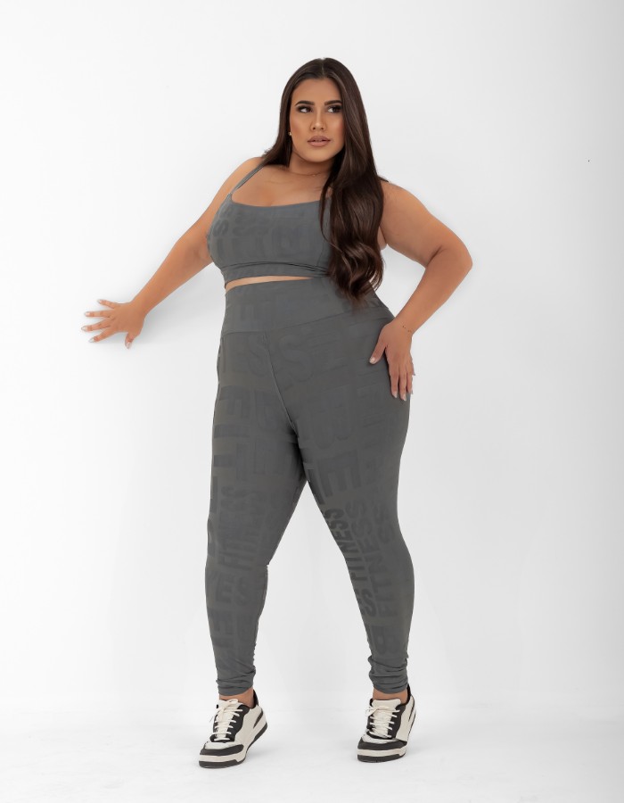 CONJUNTO CALÇA LETRA COM TOP DE ALÇA LARGA