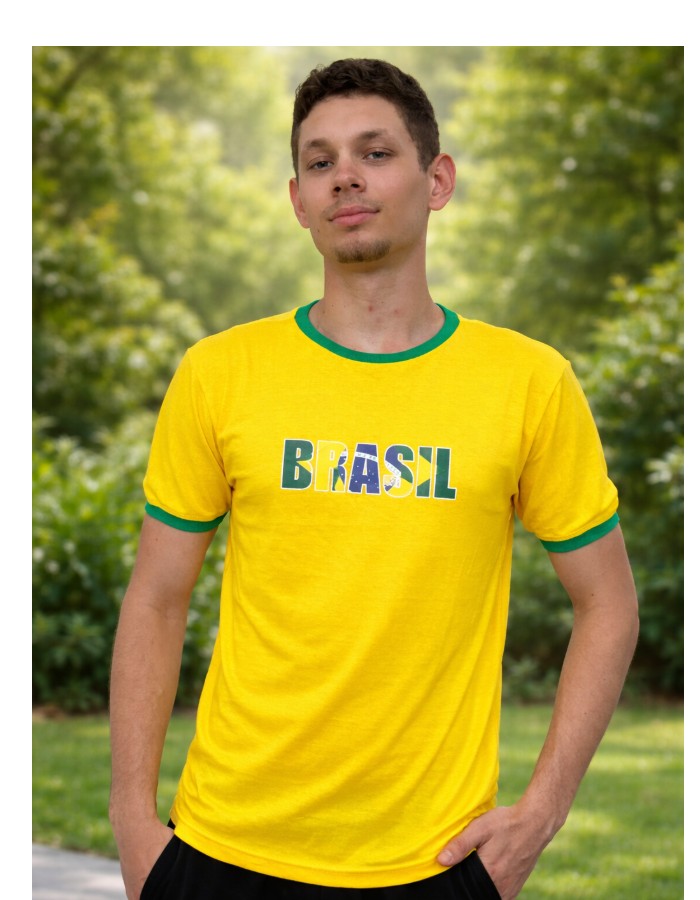 BABY LOOK BRASIL ALGODÃO