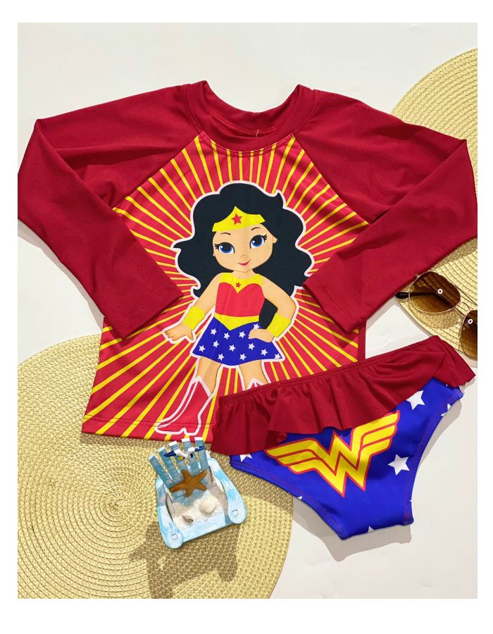 BLUSA PROTEÇÃO UV+CALCINHA 4-6-8