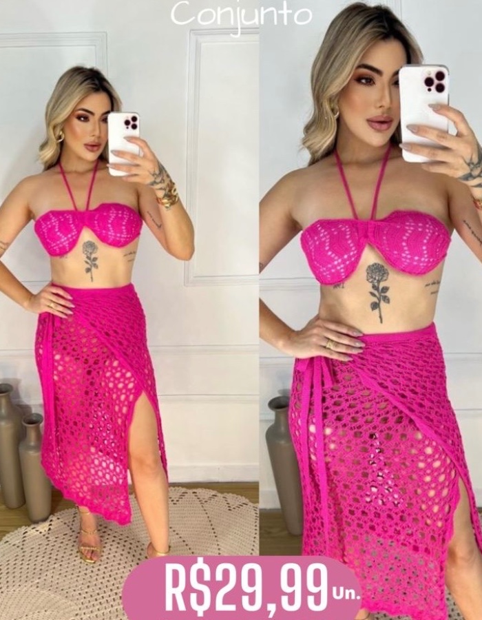 Conjunto tricô 2 peças 