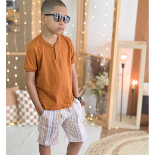 bermuda listra caramelo