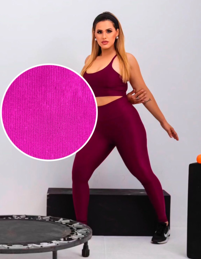 CONJ.LEGGING CANELADO PREMIUM/TOP CRUZADO