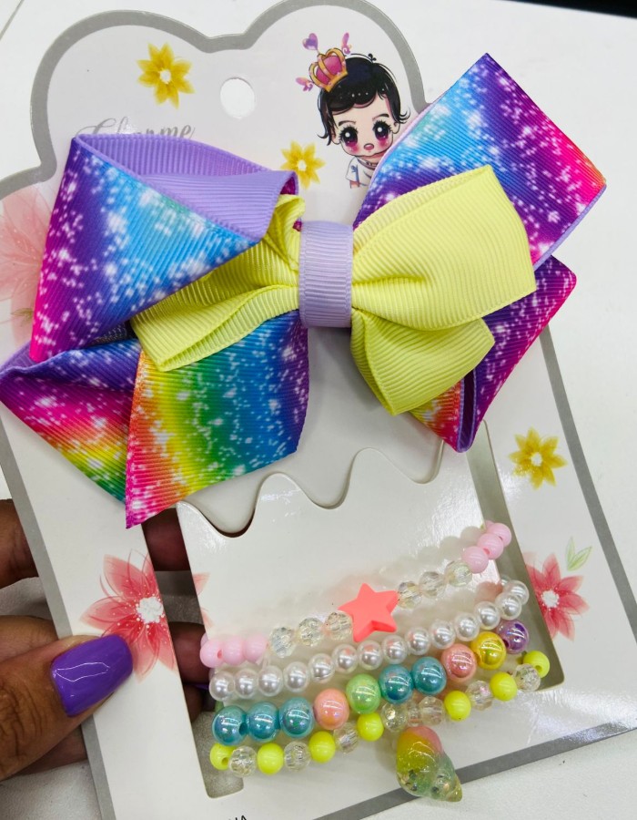 Kit pulseiras + bico de pato