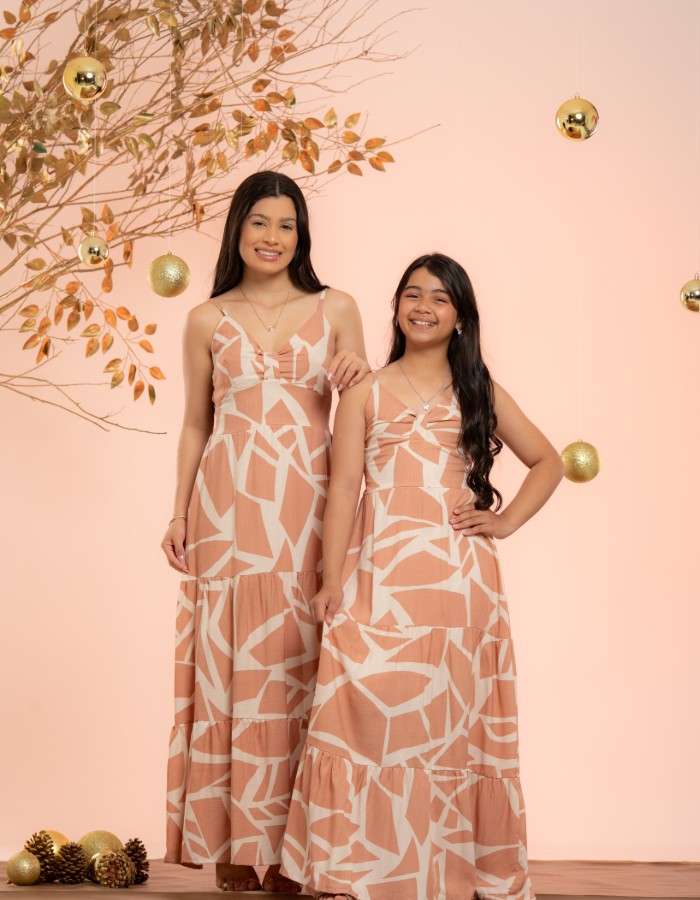 VESTIDO LONGO ALÇA REGULÁVEL ( TEC. VISCOLINHO )