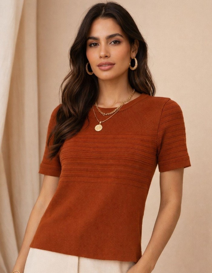 Blusa Modal Detalhe Canelado 