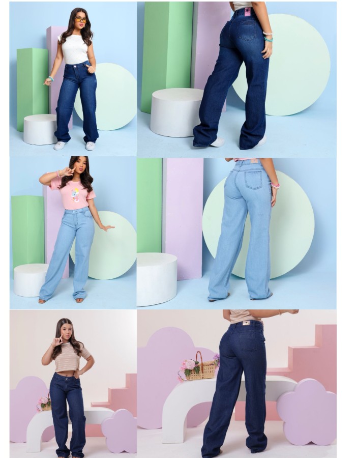 CALÇA FEMININA - WIDE LEG 8 AO 16 ANOS