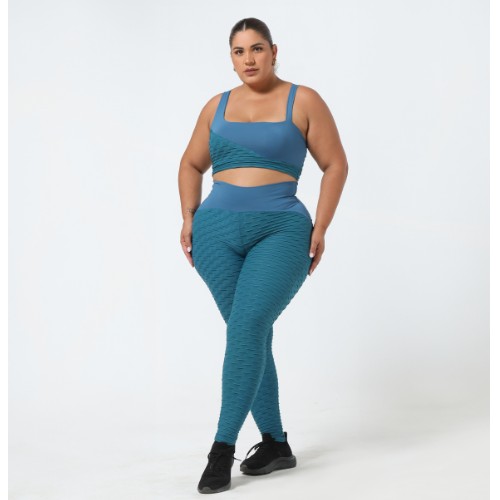 CONJUNTO CALÇA TECIDO BOLHA PLUS SIZE