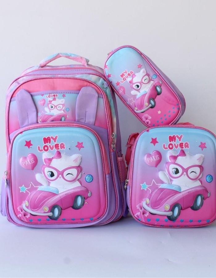 Kit mochila escolar com led