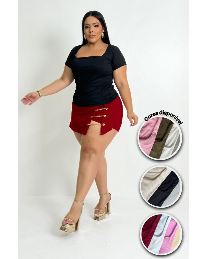 BLUSA DECOTE QUADRADO PLUS SIZE