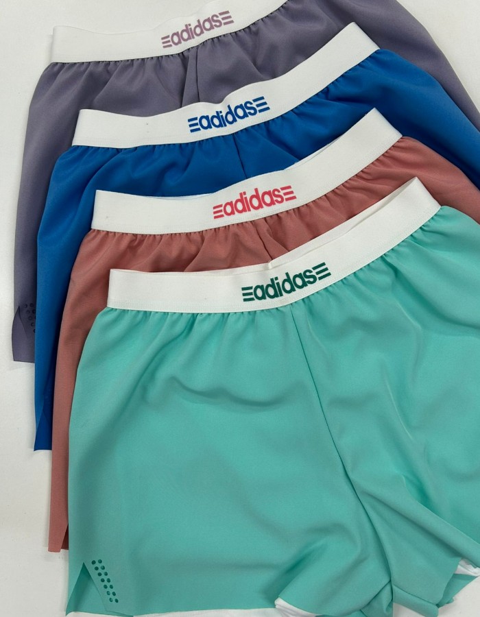 SHORT DUPLO TACTEL ELASTICO ADIDAS LISO