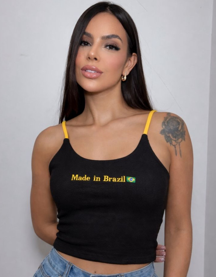 BRASIL - CROPPED ALCINHA PRETO