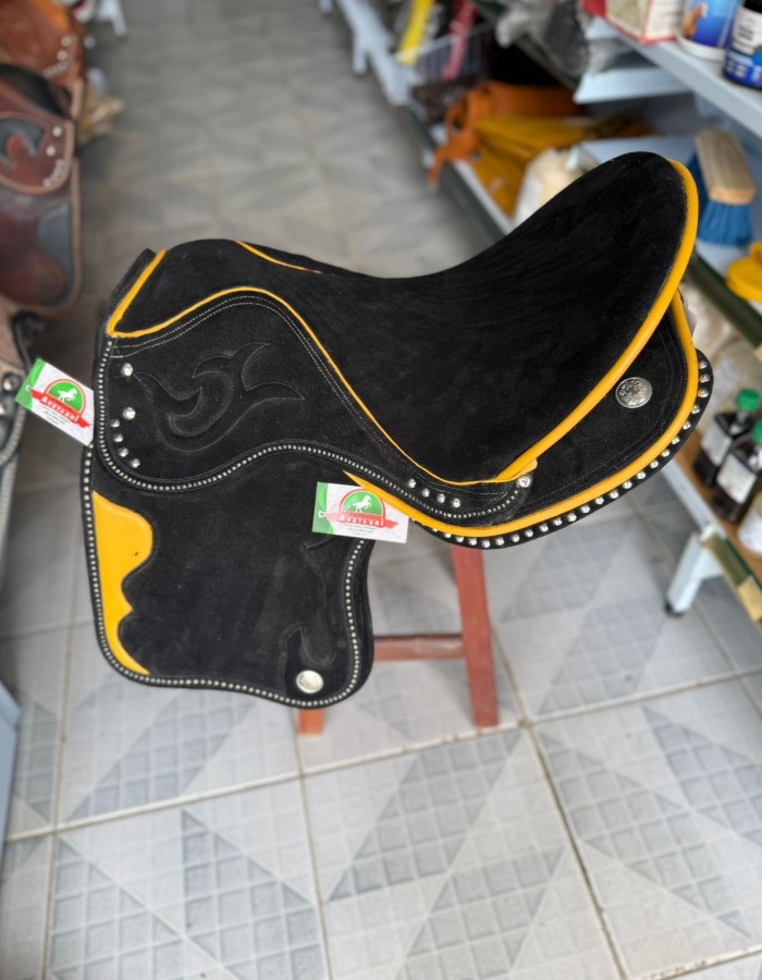 SELOTE PROFISSIONAL ALONGADO PRETO C/ AMARELO