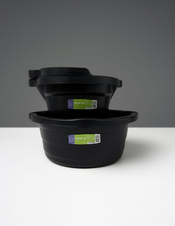 KIT BACIA E BALDE 10L 14L PACOTE COM 12 UND