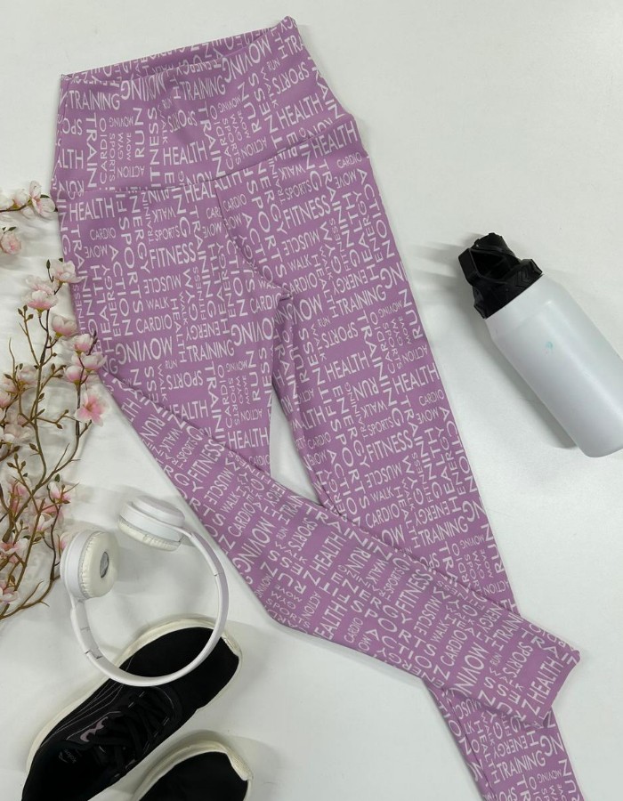 CALÇA CÓS ALTO EM JAQUARD