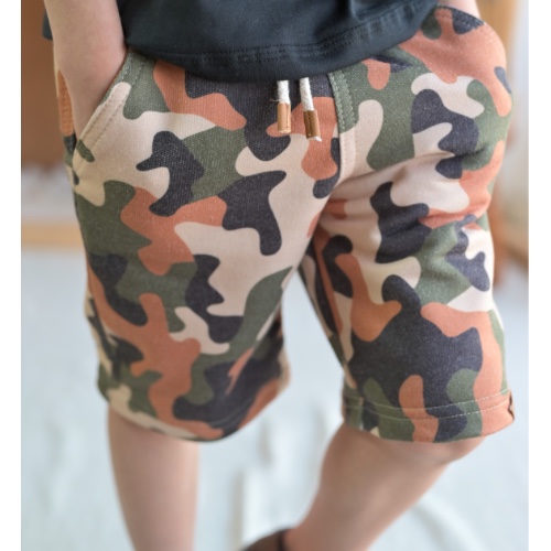 Bermuda moletom estampado caramelo