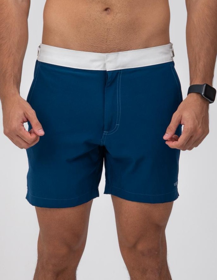 BOARDSHORT TURIM AZUL E BEGE