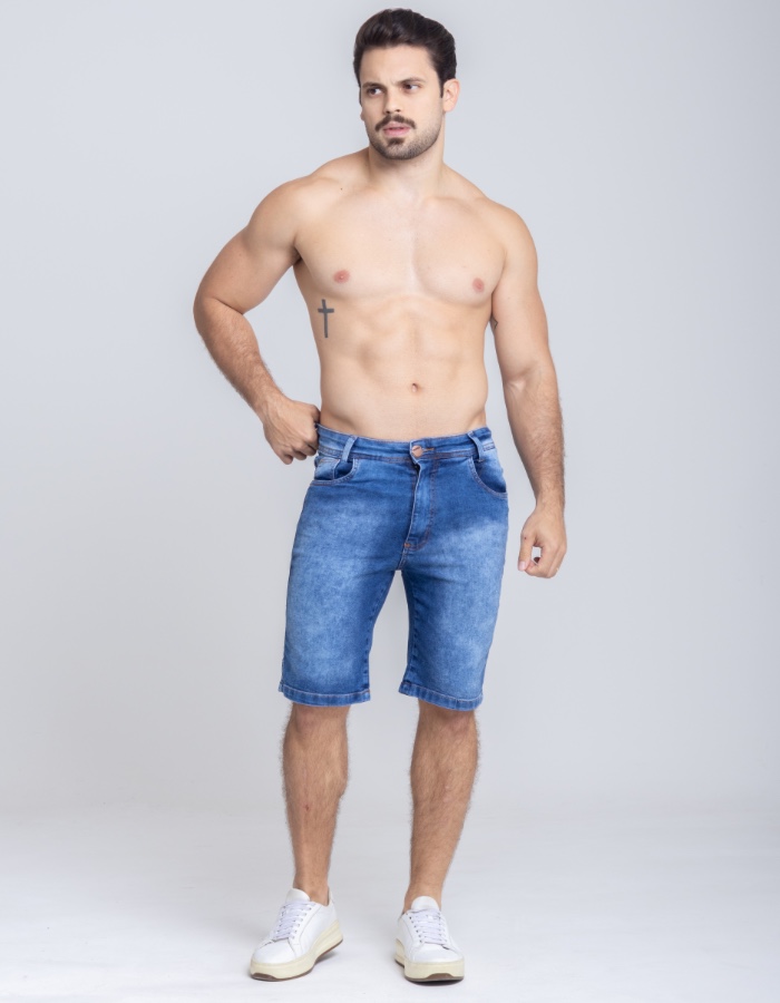 BERMUDA JEANS COM LYCRA