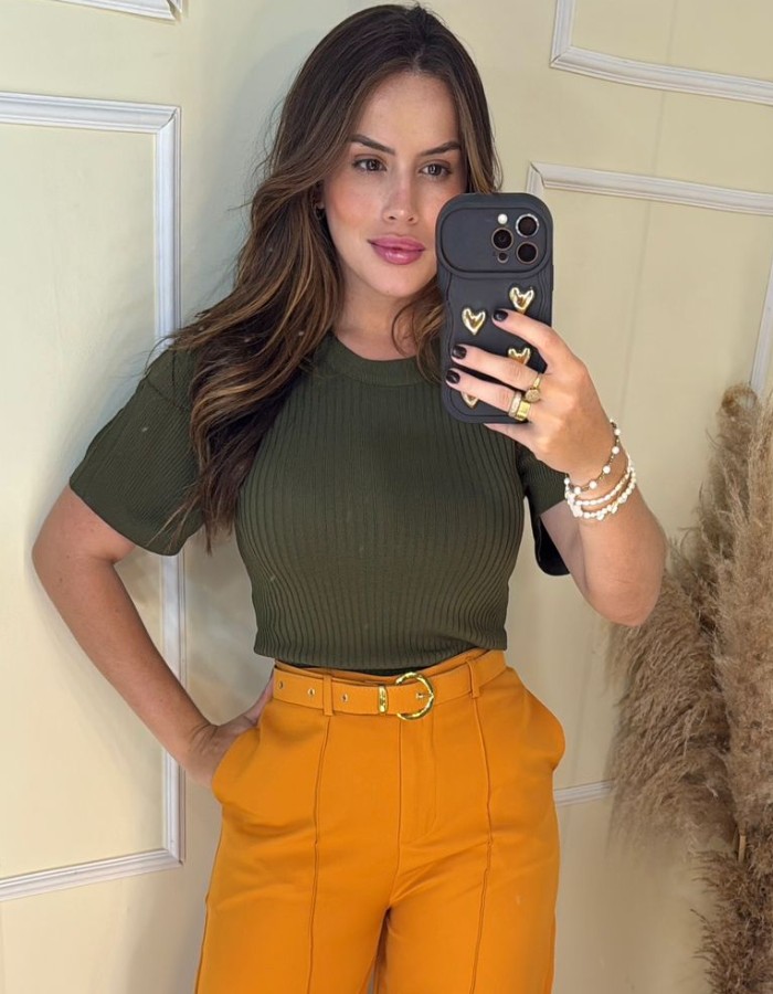 Blusa Modal Detalhe Manga 