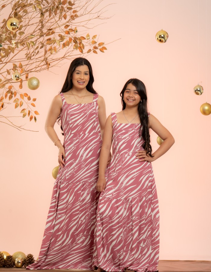 VESTIDO LONGO DE ALÇA ( TEC. VICOLINHO )