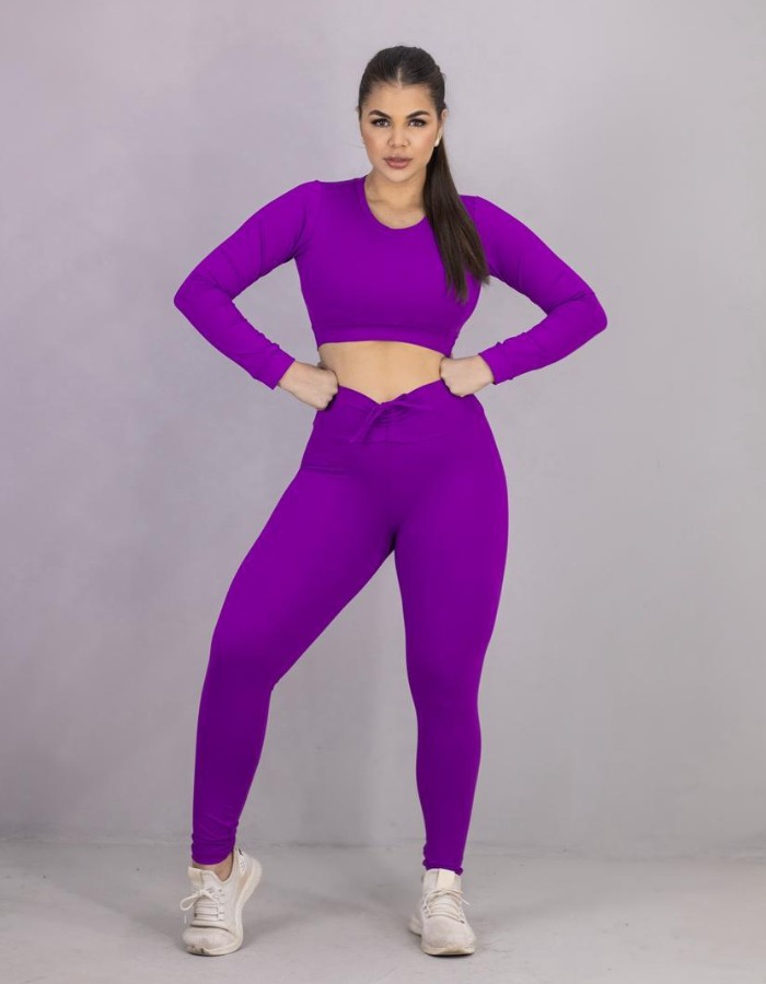 CONJUNTO CALÇA EMPINA BUMBUM FRANZIDO TOP VIRGINIA