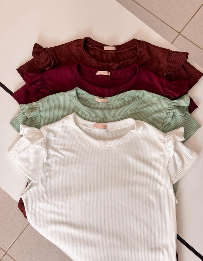 Blusa Canelada peach