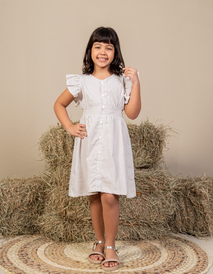 VESTIDO BABADINHO ( TEC. TRICOLINE 100% ALGODÃO)