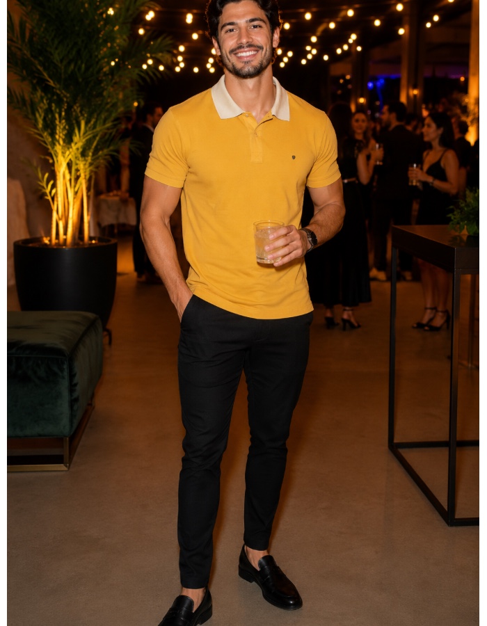 Camisa masculina polo 
