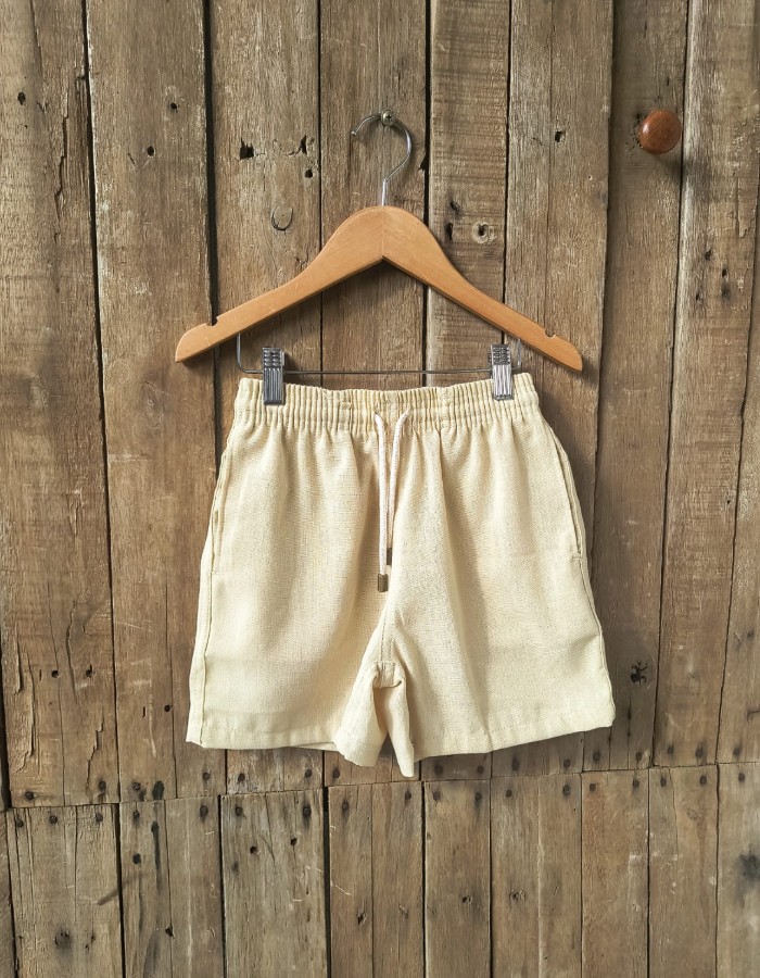 SHORT MAURICINHO DE LINHO CREME 
