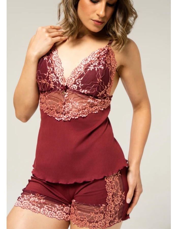 Baby doll canelado bicolor ref:04