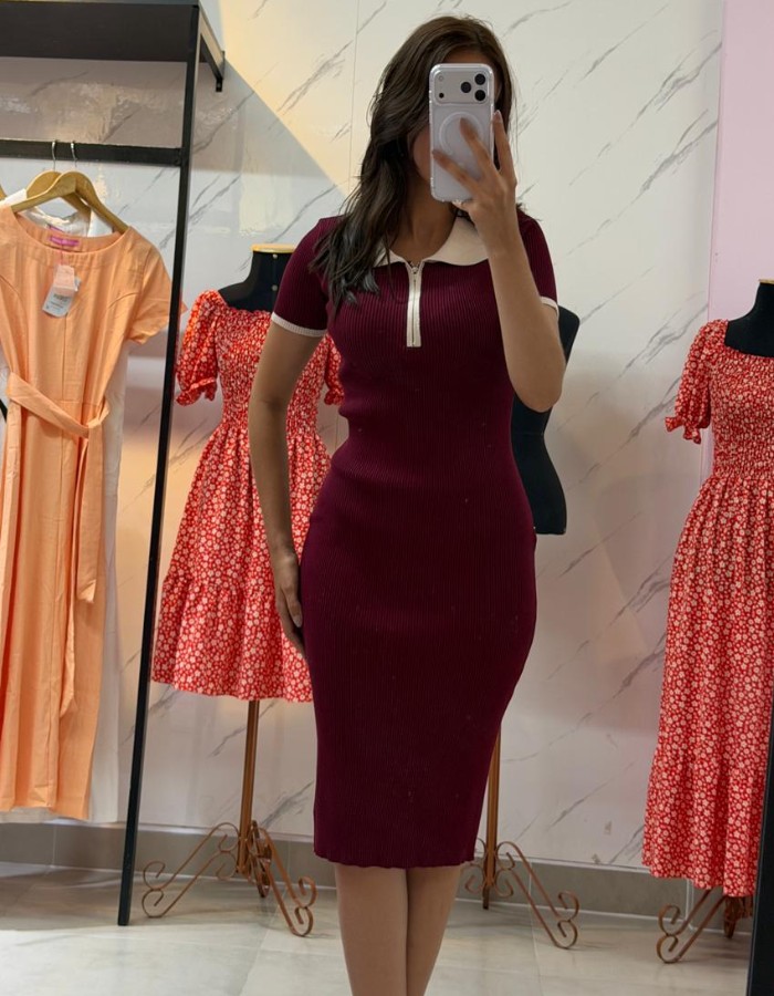 VESTIDO MODAL GOLA POLO