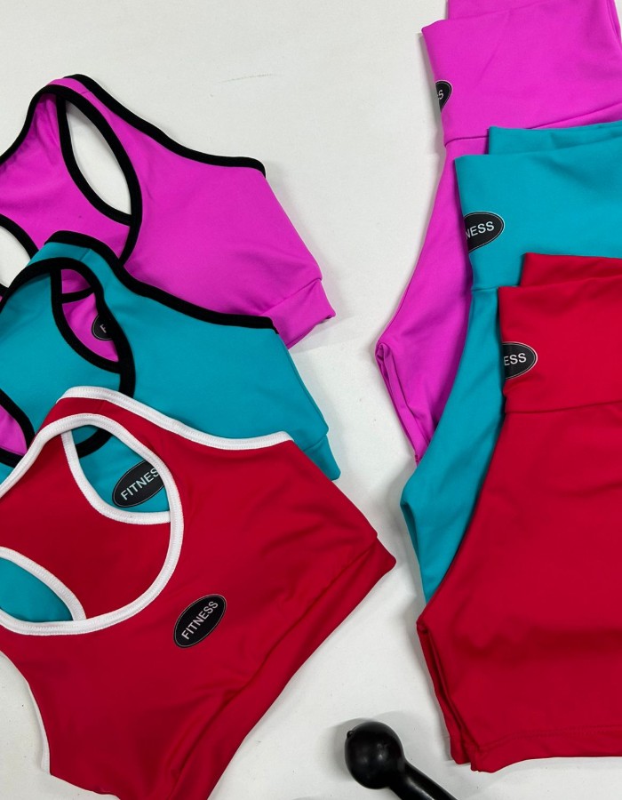 CONJUNTO SHORT PEDAL TOP NADADOR EM POLIAMIDA