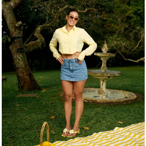 SHORT SAIA SLIM TRADICIONAL MARMORIZADO