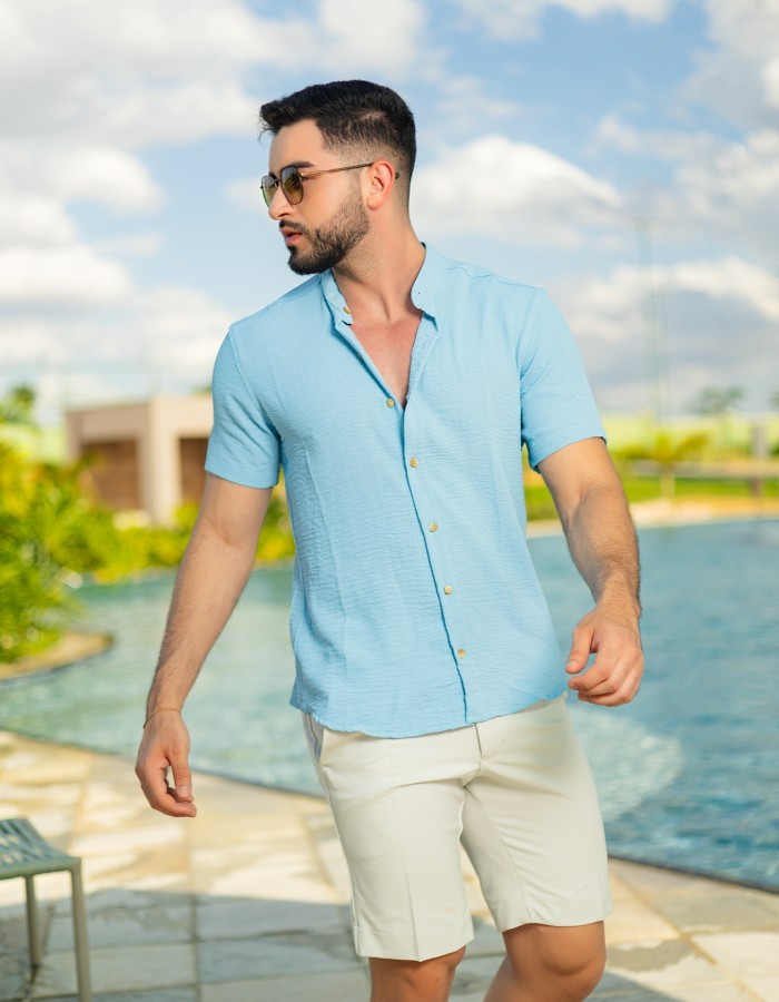 Camisa Dubai Azul Denin